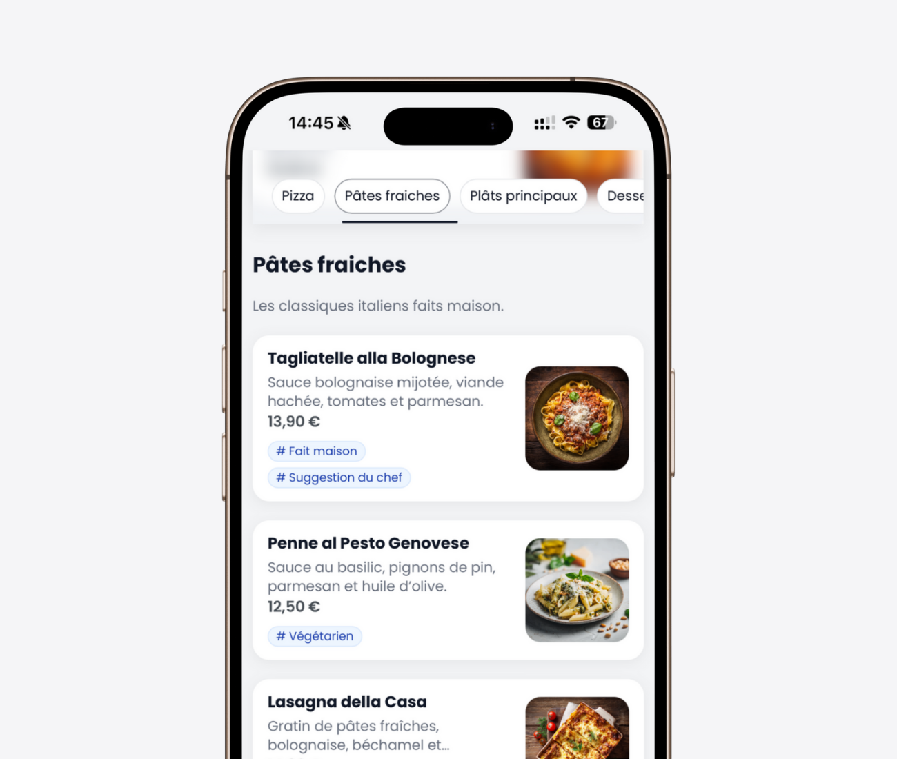 Des plats qui donnent faim