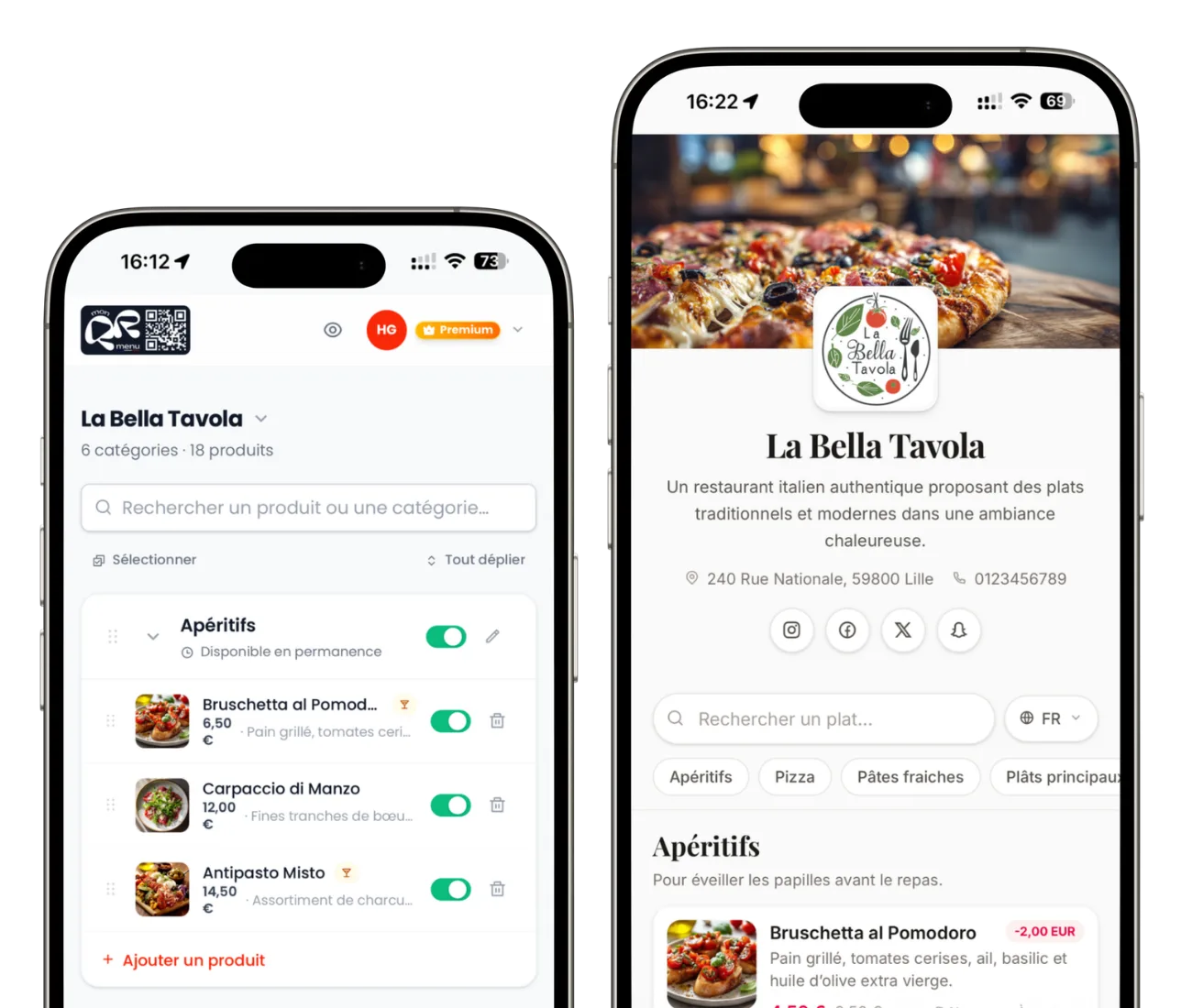 Essayez MonQrMenu gratuitement