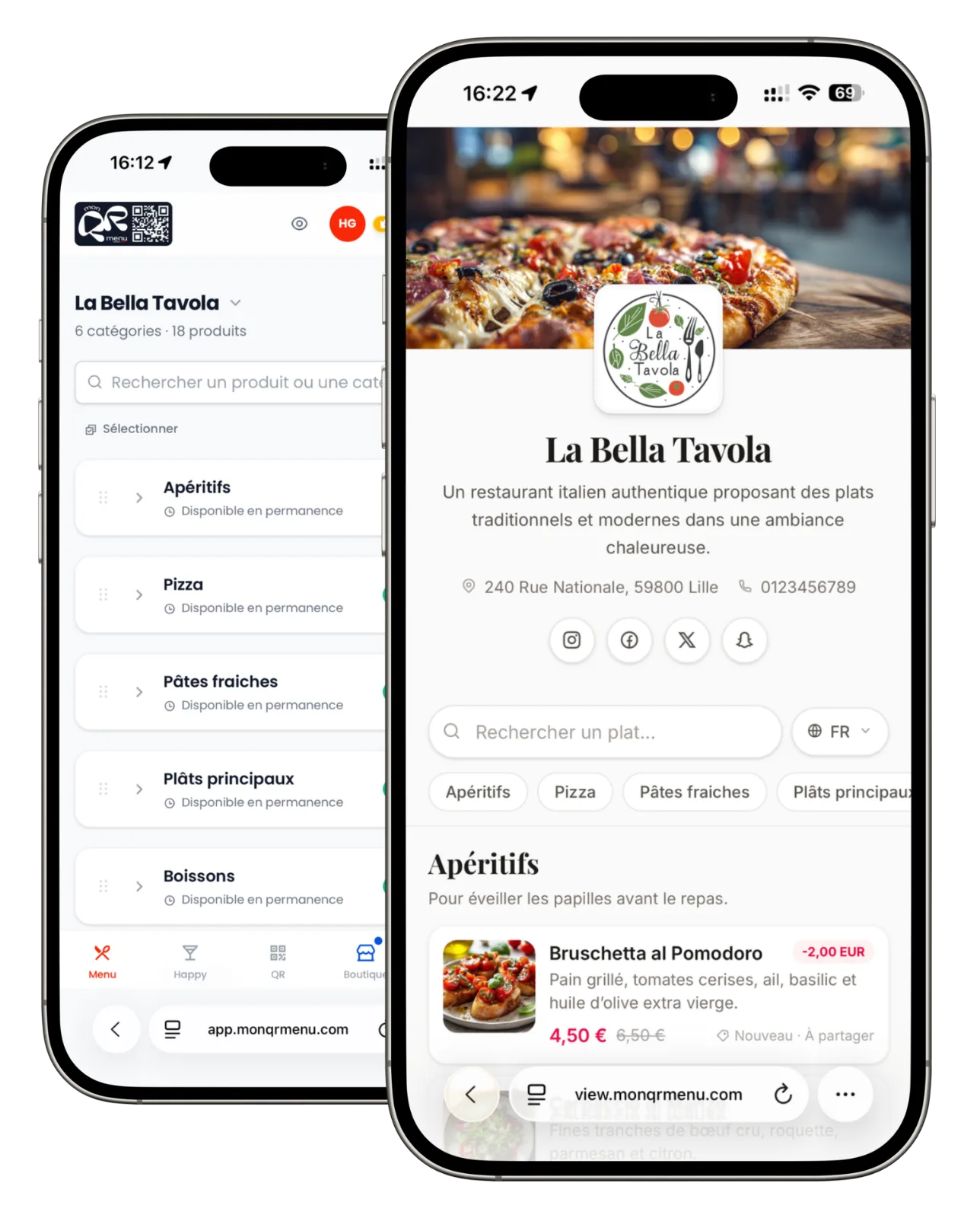 Créez votre Menu Qr Code pour