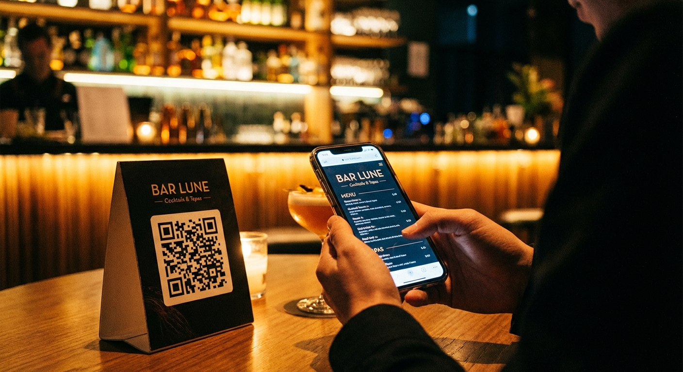 Menu QR code pour bars & boîtes de nuit : guide pratique